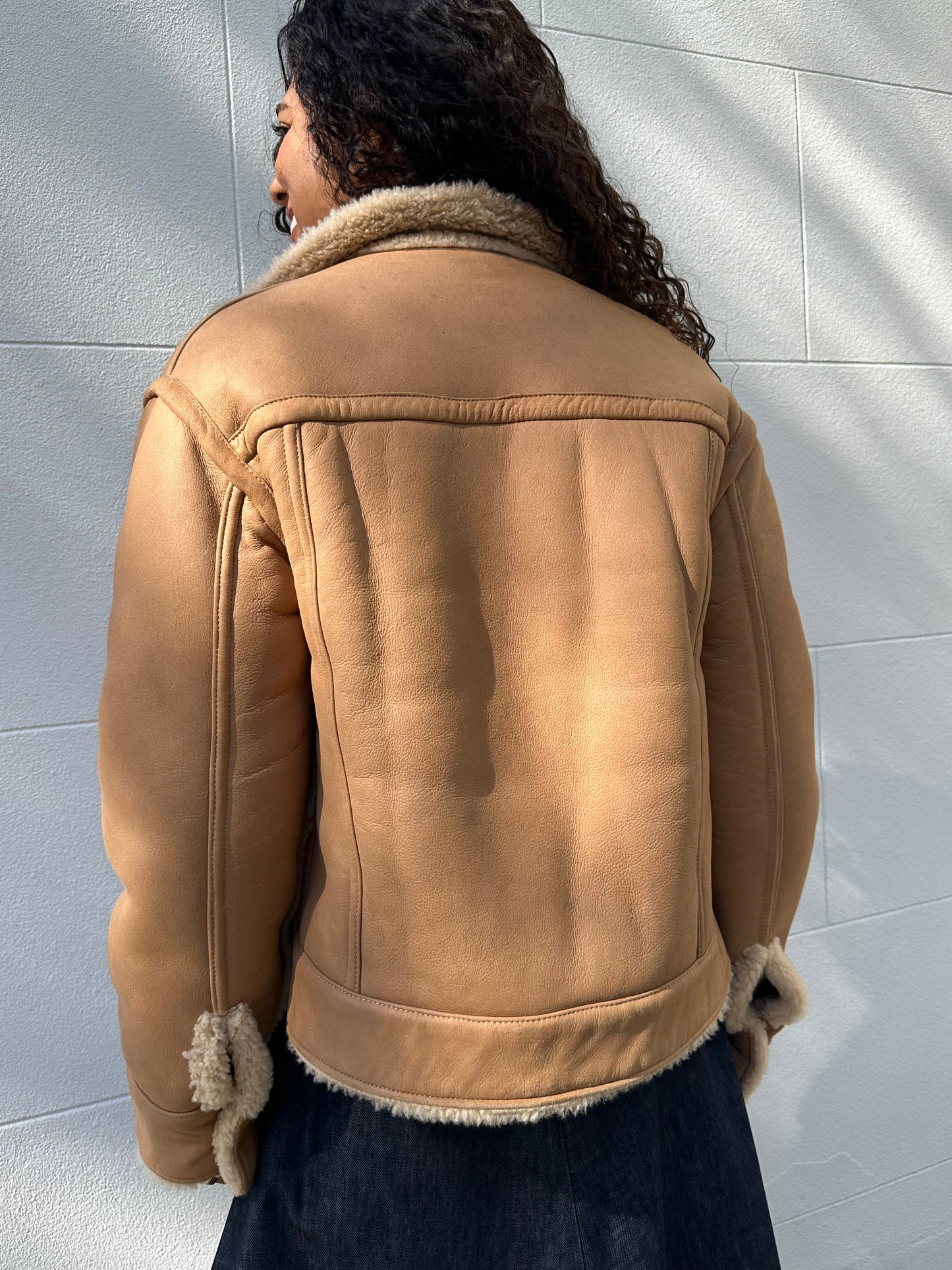 Kenzo Taupe Shearling Jacket Size S