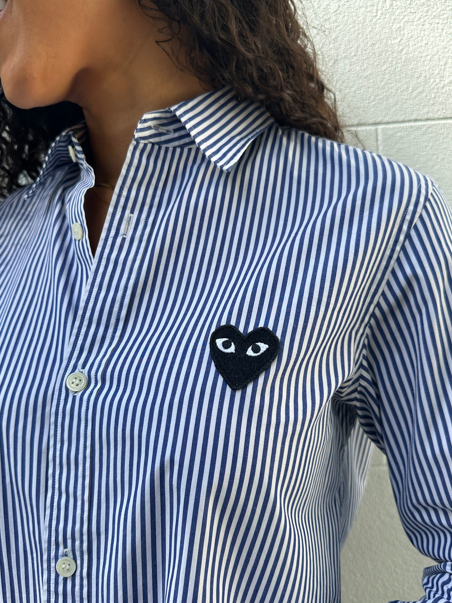Comme Des Garcons Play Stripe Shirt Size L