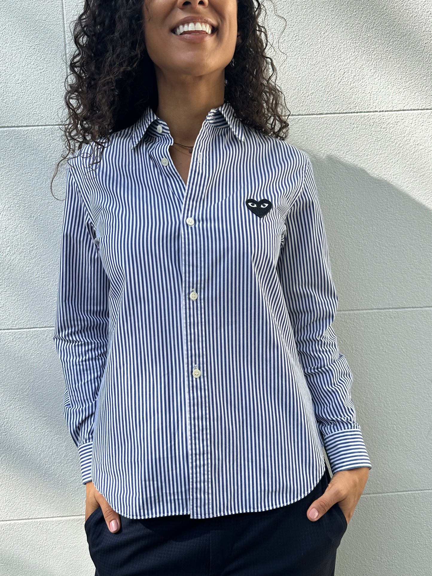 Comme Des Garcons Play Stripe Shirt Size L