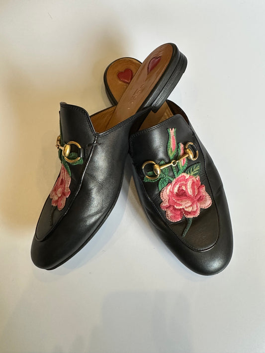 Gucci Princetown Floral Mules Size 39