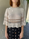 Isabel Marant Cream Lace Knit Top Size 40