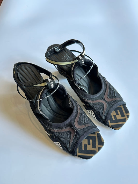 Fendi Mix Patch Heels Size 40