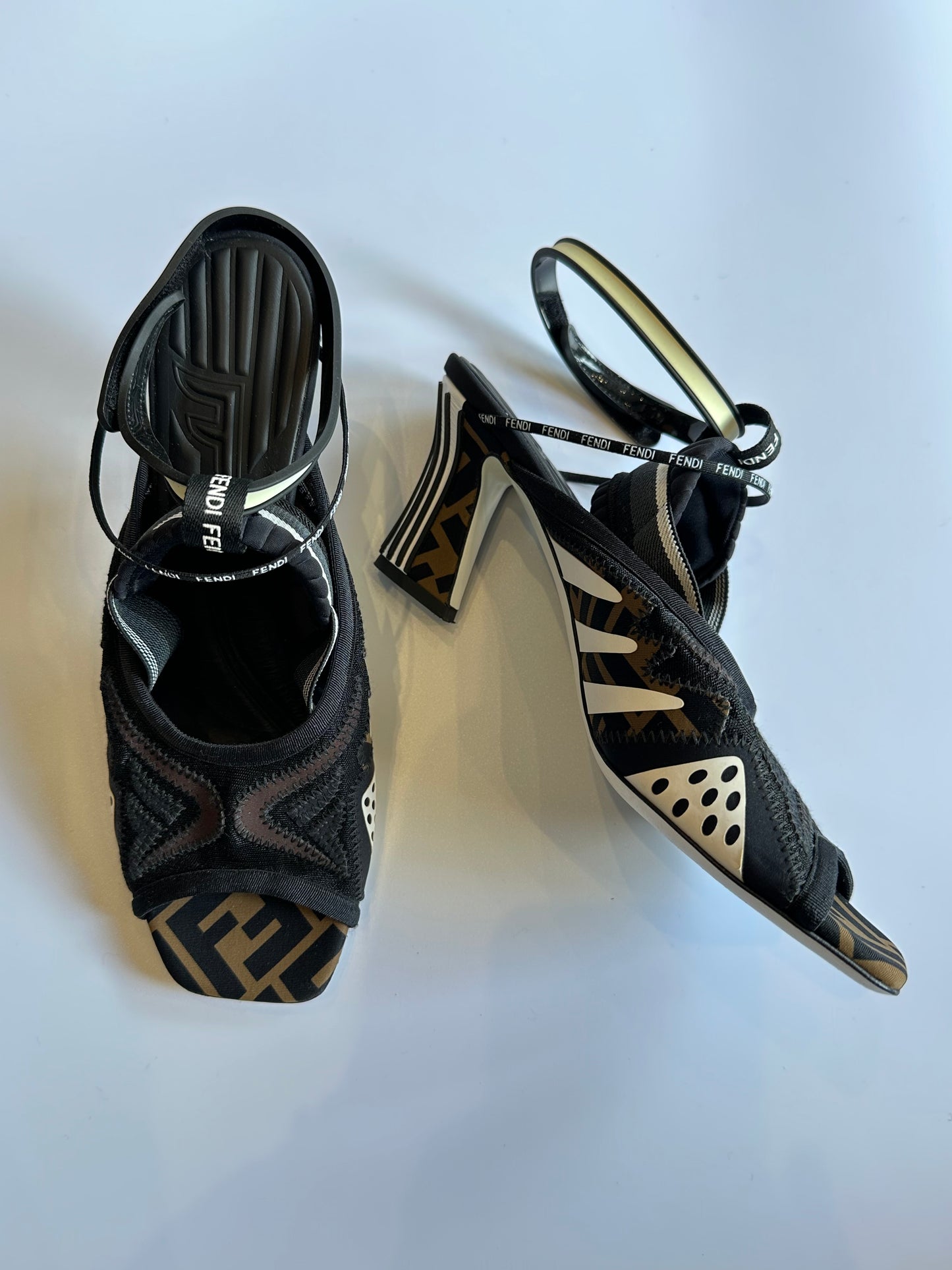 Fendi Mix Patch Heels Size 40