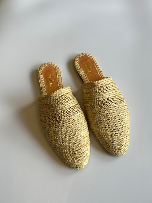 Bullbasha Raffia Mules Size 40