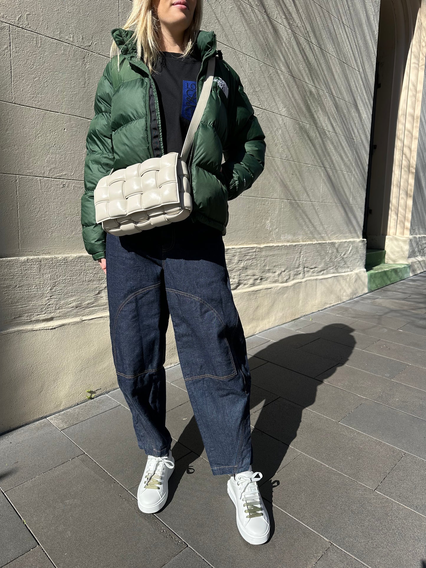 The North Face Green Short Puffer Size S