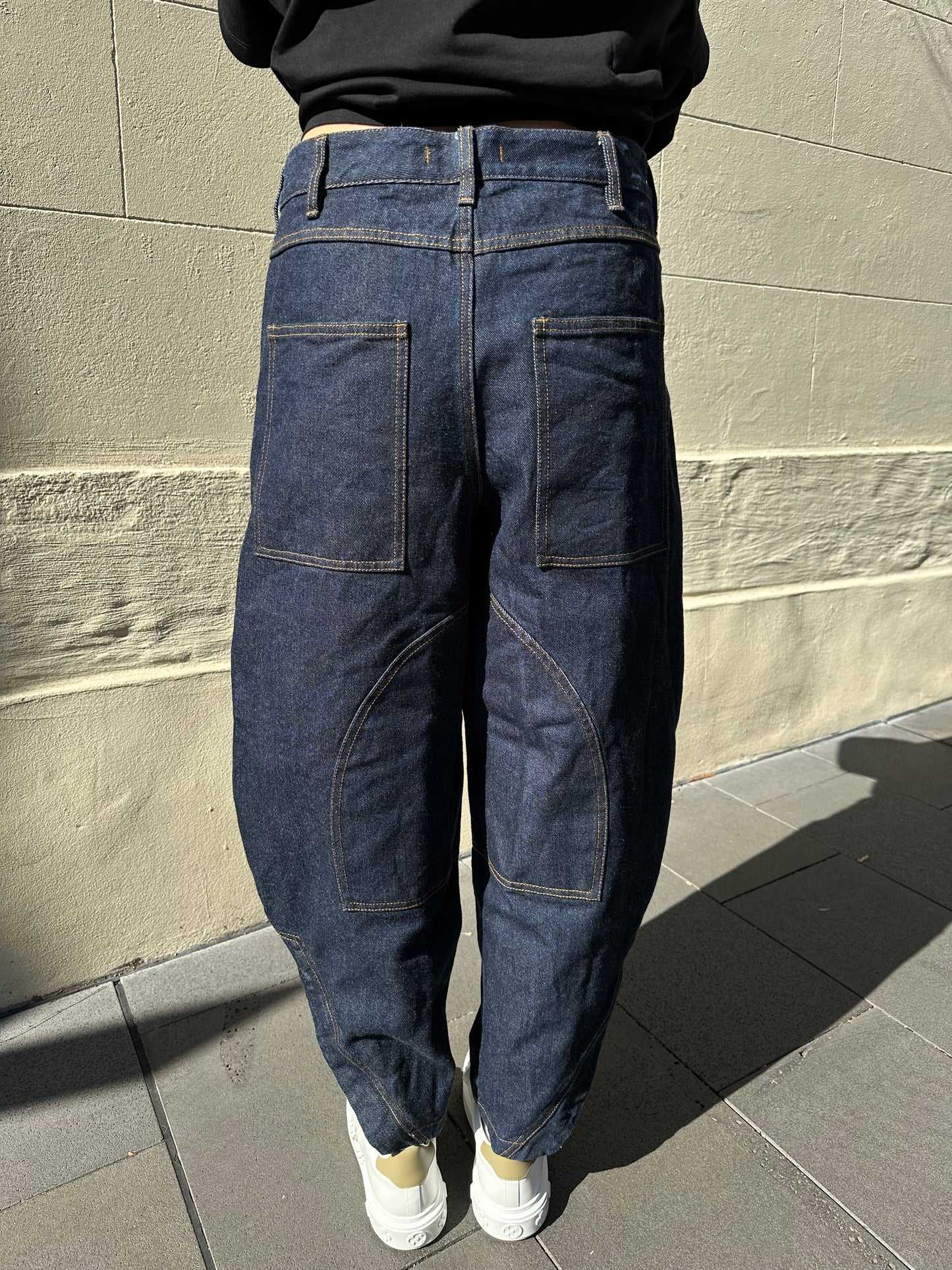 Tibi Dark Blue Barrel Jeans Size 28