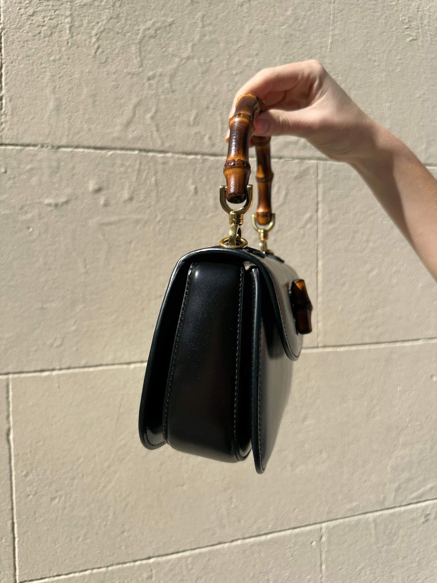 Gucci Black Bamboo Small Bag