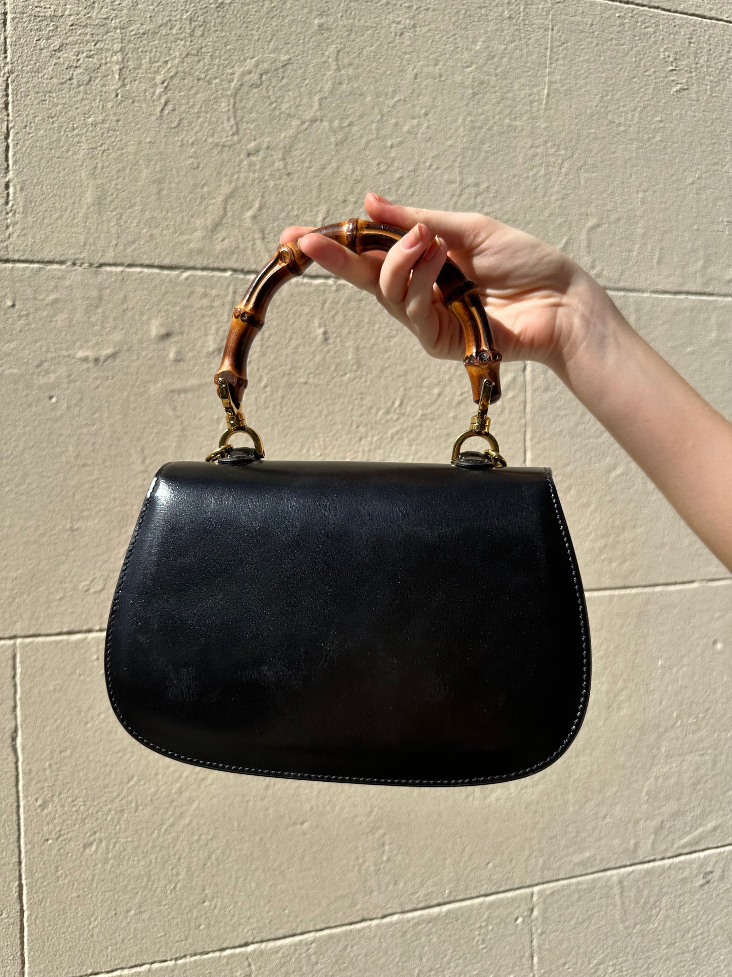 Gucci Black Bamboo Small Bag