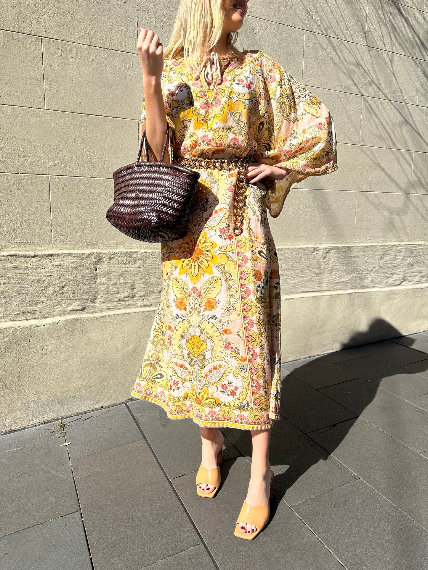 Zimmermann Yellow Floral Kaftan Size 3