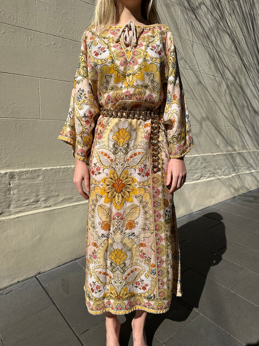 Zimmermann Yellow Floral Kaftan Size 3