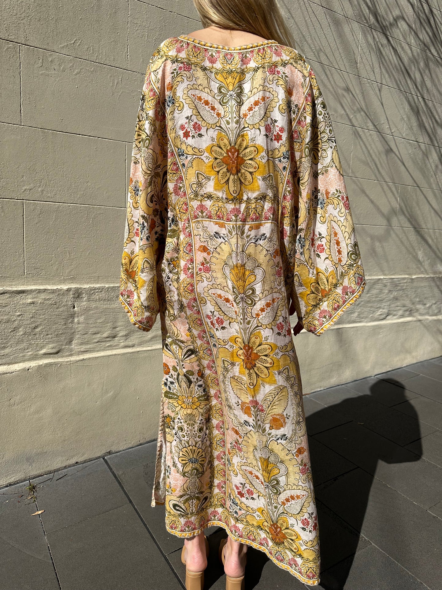 Zimmermann Yellow Floral Kaftan Size 3