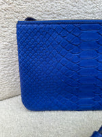 Celine Trio Blue Alligator Bag