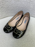 Prada Patent Black Ballet Flats Size 37.5