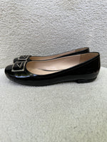 Prada Patent Black Ballet Flats Size 37.5