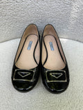 Prada Patent Black Ballet Flats Size 37.5