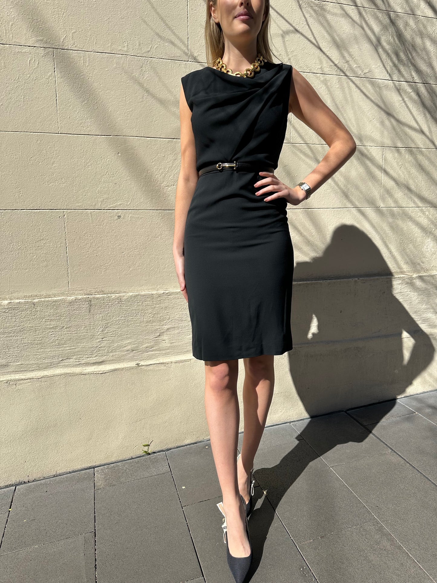 Gucci Black Belt Dress Size 38
