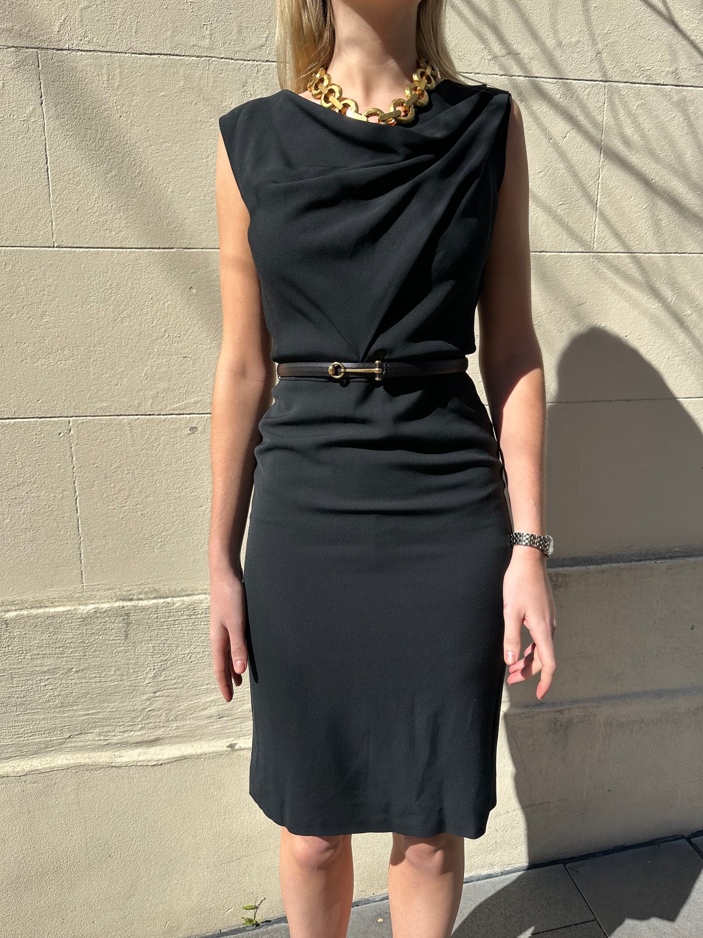 Gucci Black Belt Dress Size 38