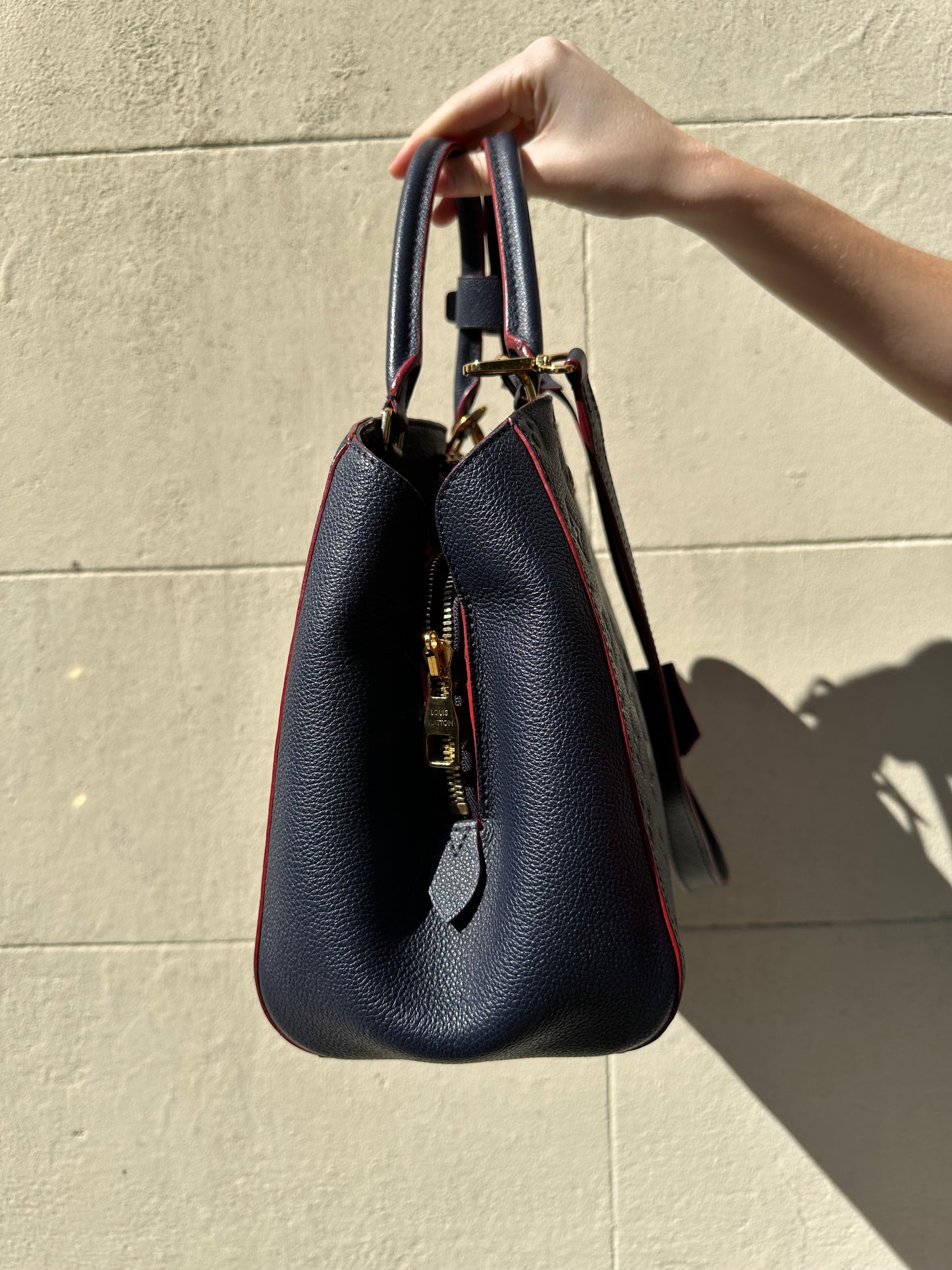 Louis Vuitton Montaigne BB Empreinte Navy Bag