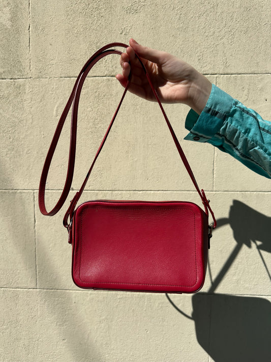 Smythson Red Camera Bag