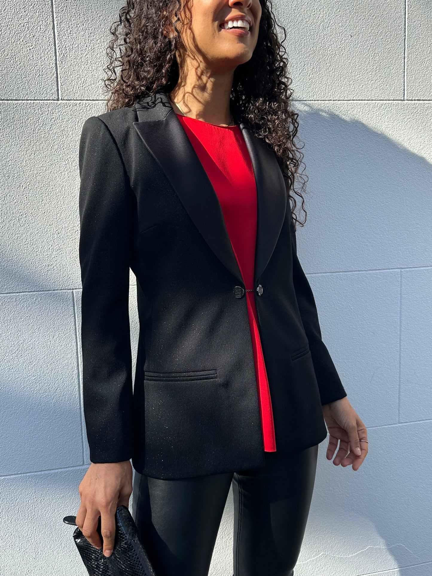Chanel Black Lurex Jacket Size 38
