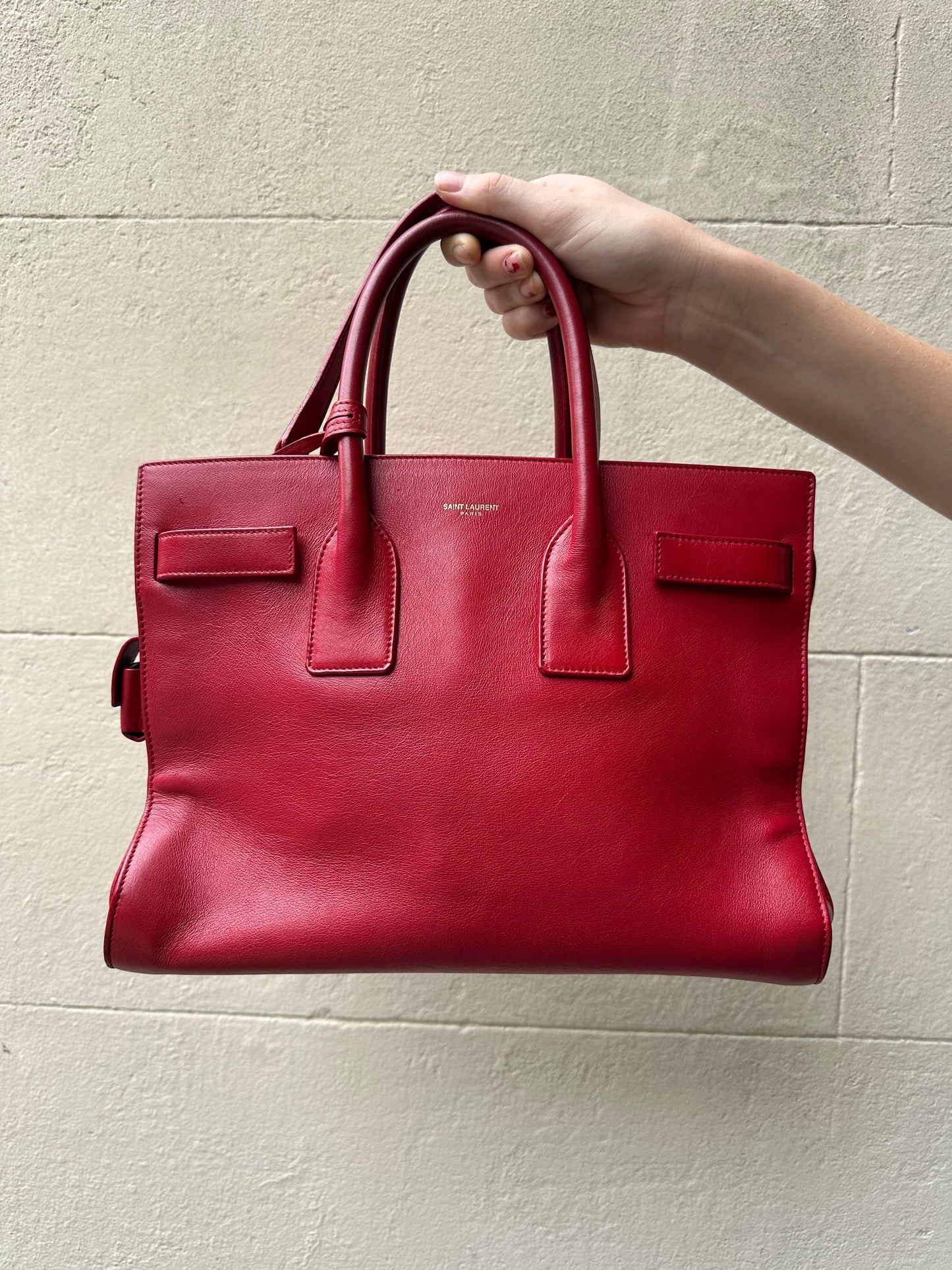 Saint Laurent Red Le Sac Bag