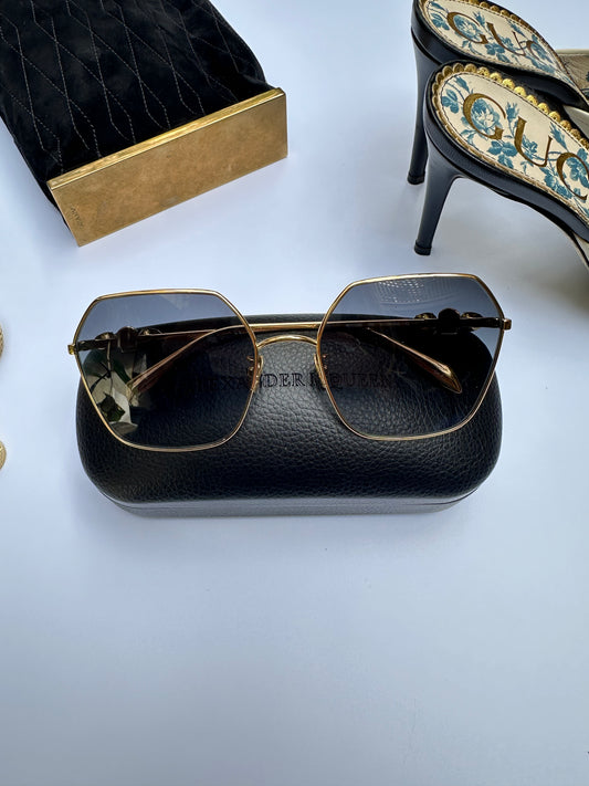 Alexander McQueen Gold Rim Sunnies