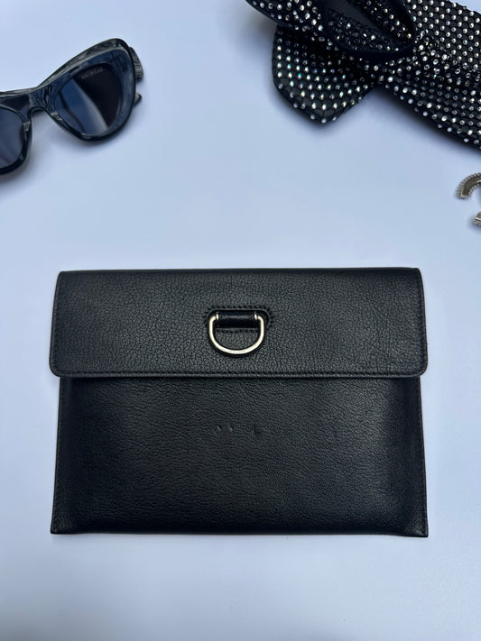 Burberry Black D-Ring Clutch