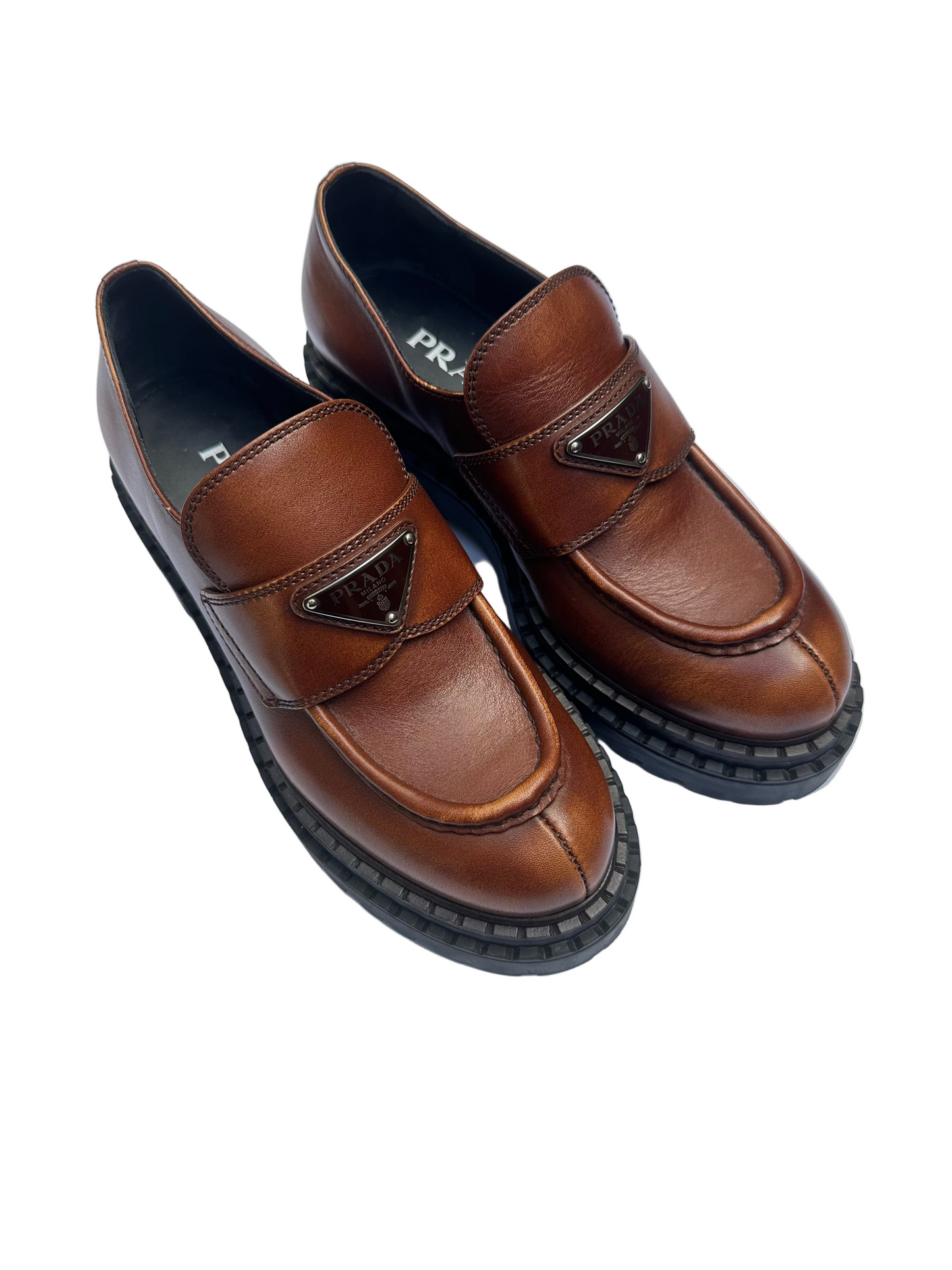 Prada Brown Chunky Loafers Size 35.5