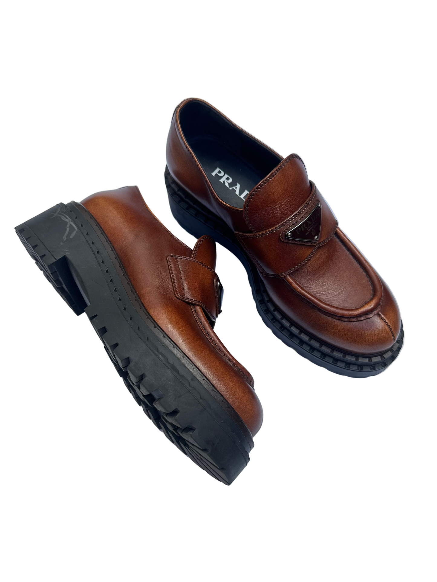 Prada Brown Chunky Loafers Size 35.5
