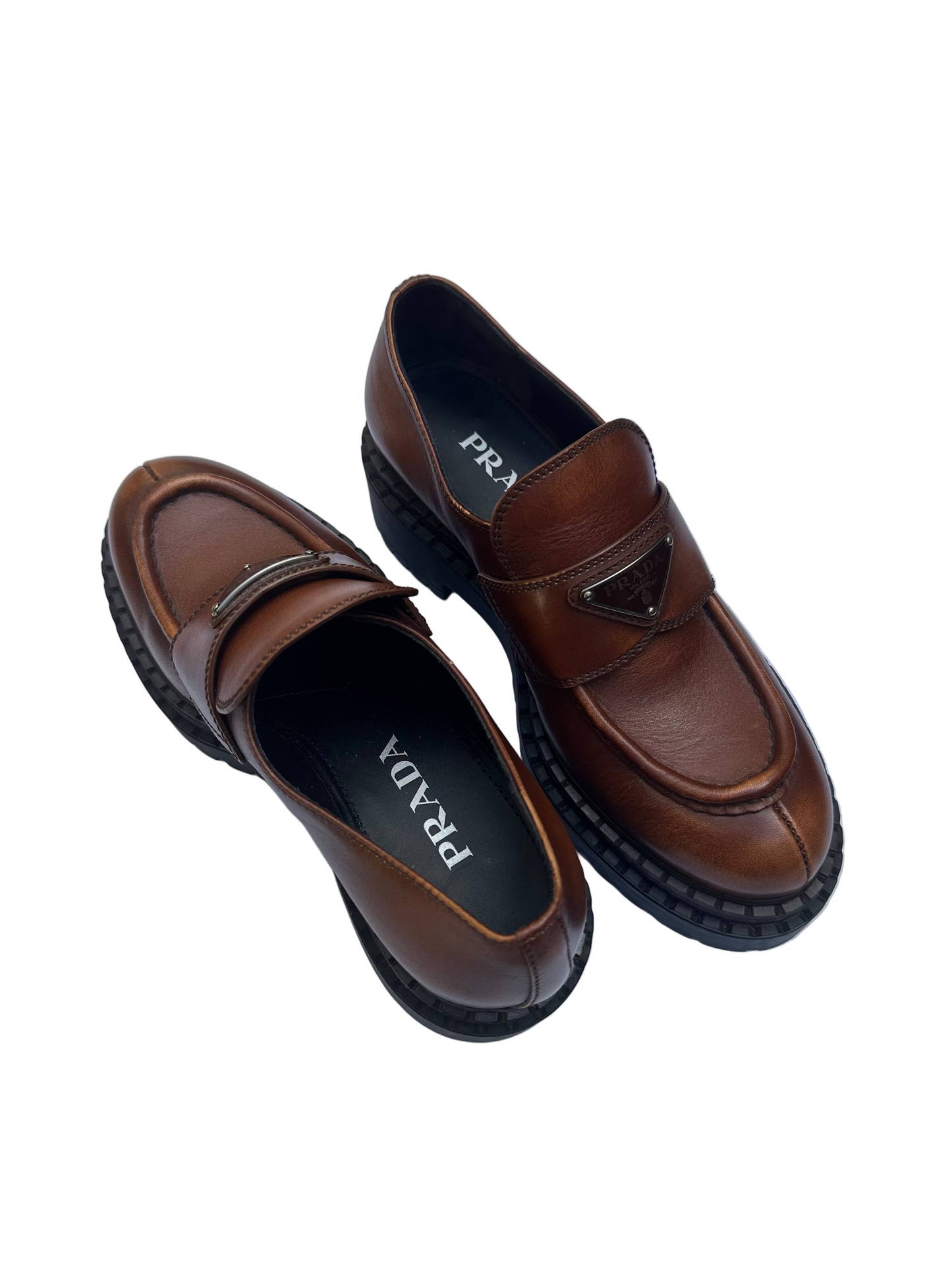 Prada Brown Chunky Loafers Size 35.5