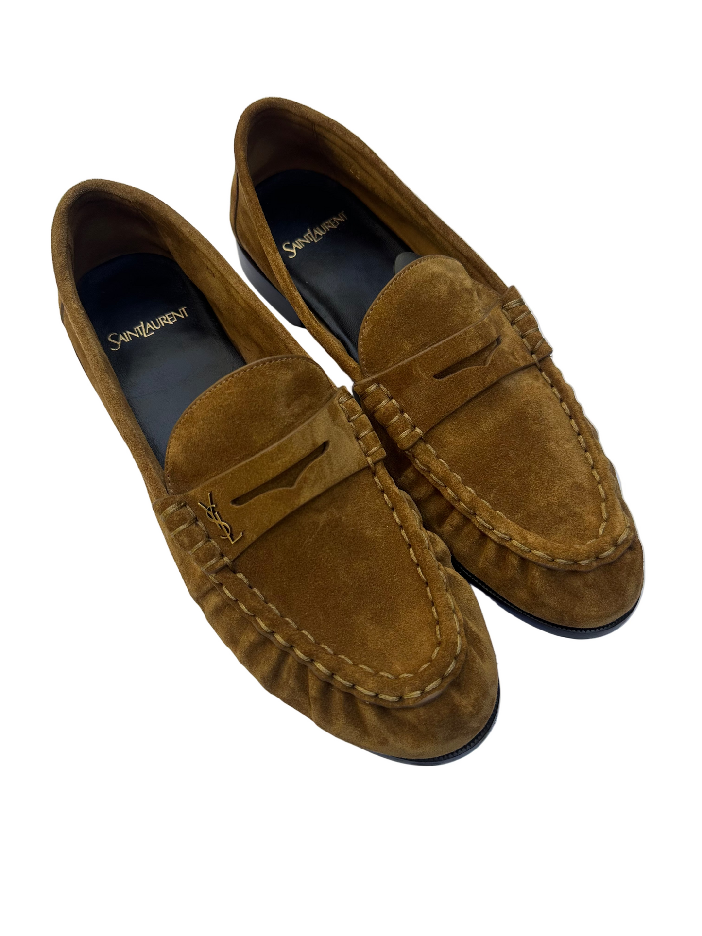 YSL Brown Suede Loafers Size 41