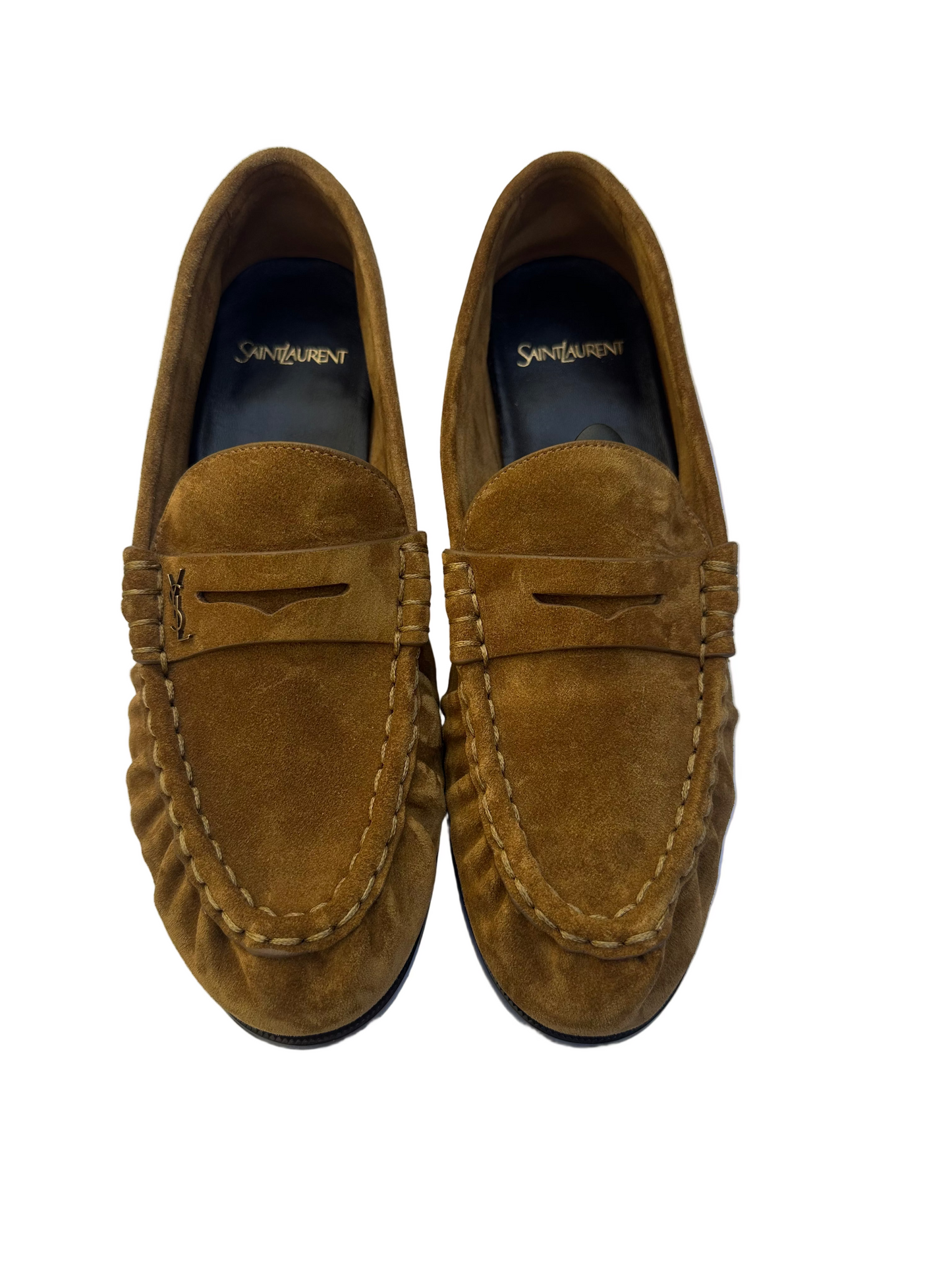 YSL Brown Suede Loafers Size 41