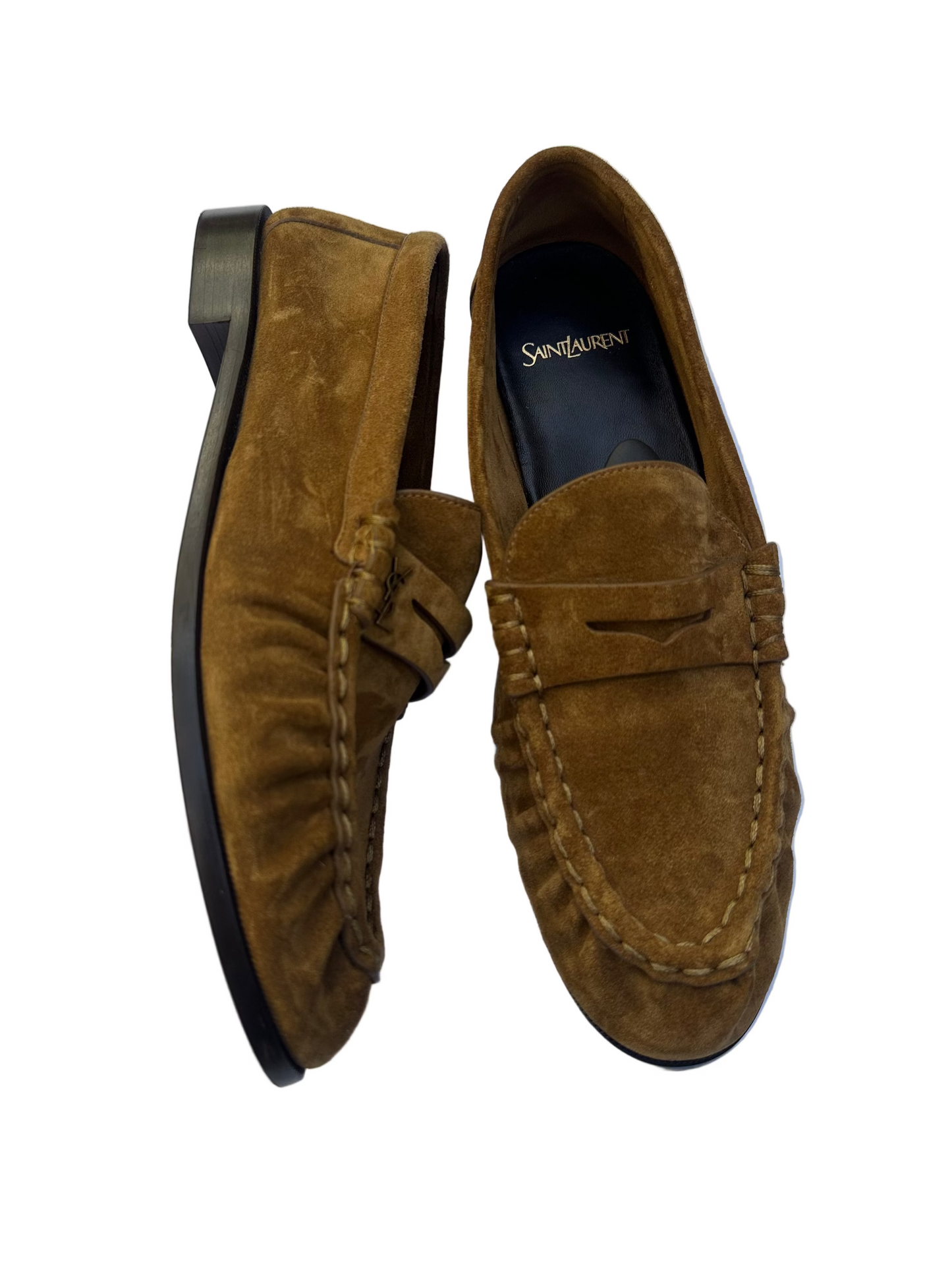 YSL Brown Suede Loafers Size 41