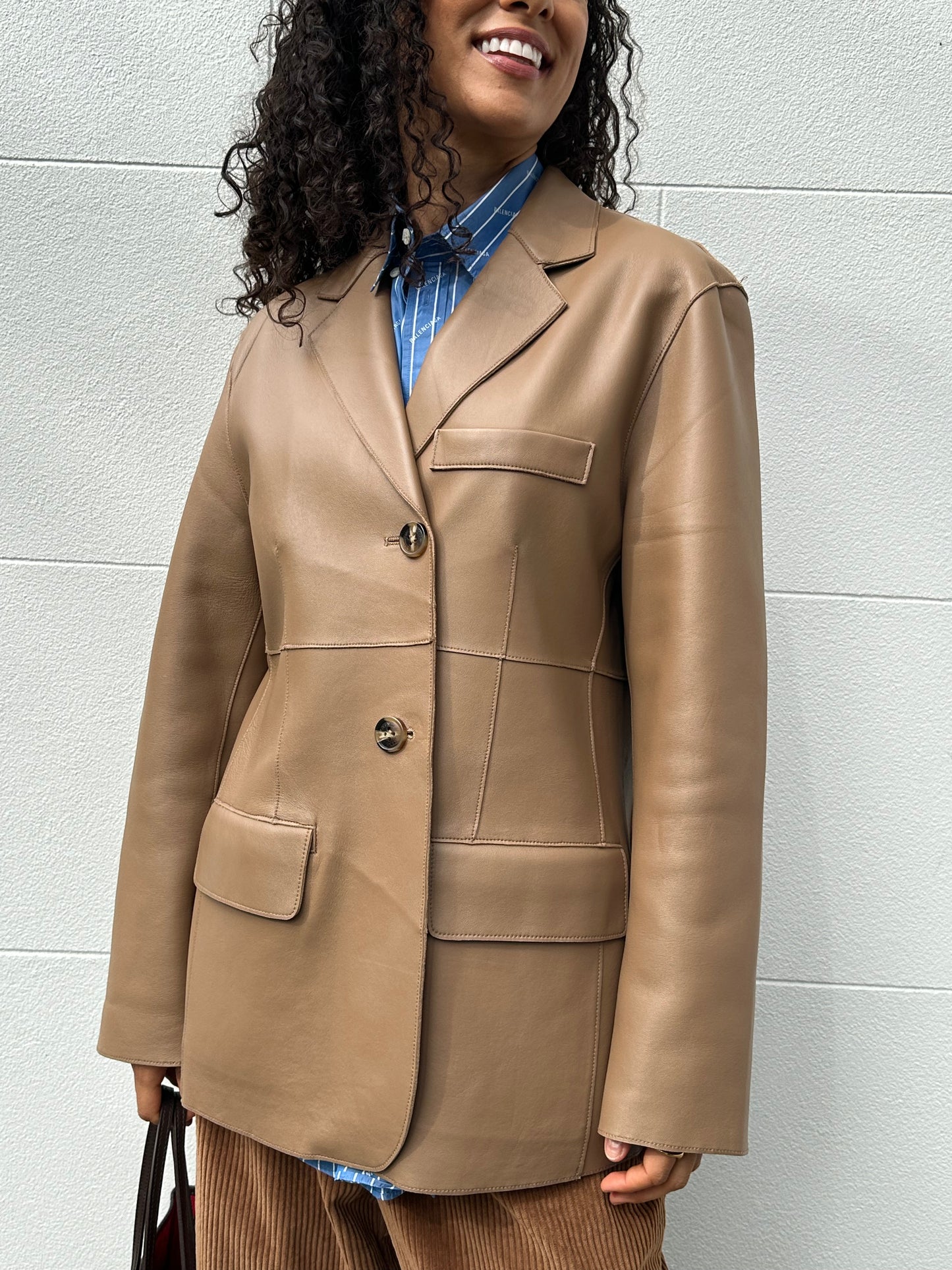 Meotine Nappa Camel Jacket Size XS/S
