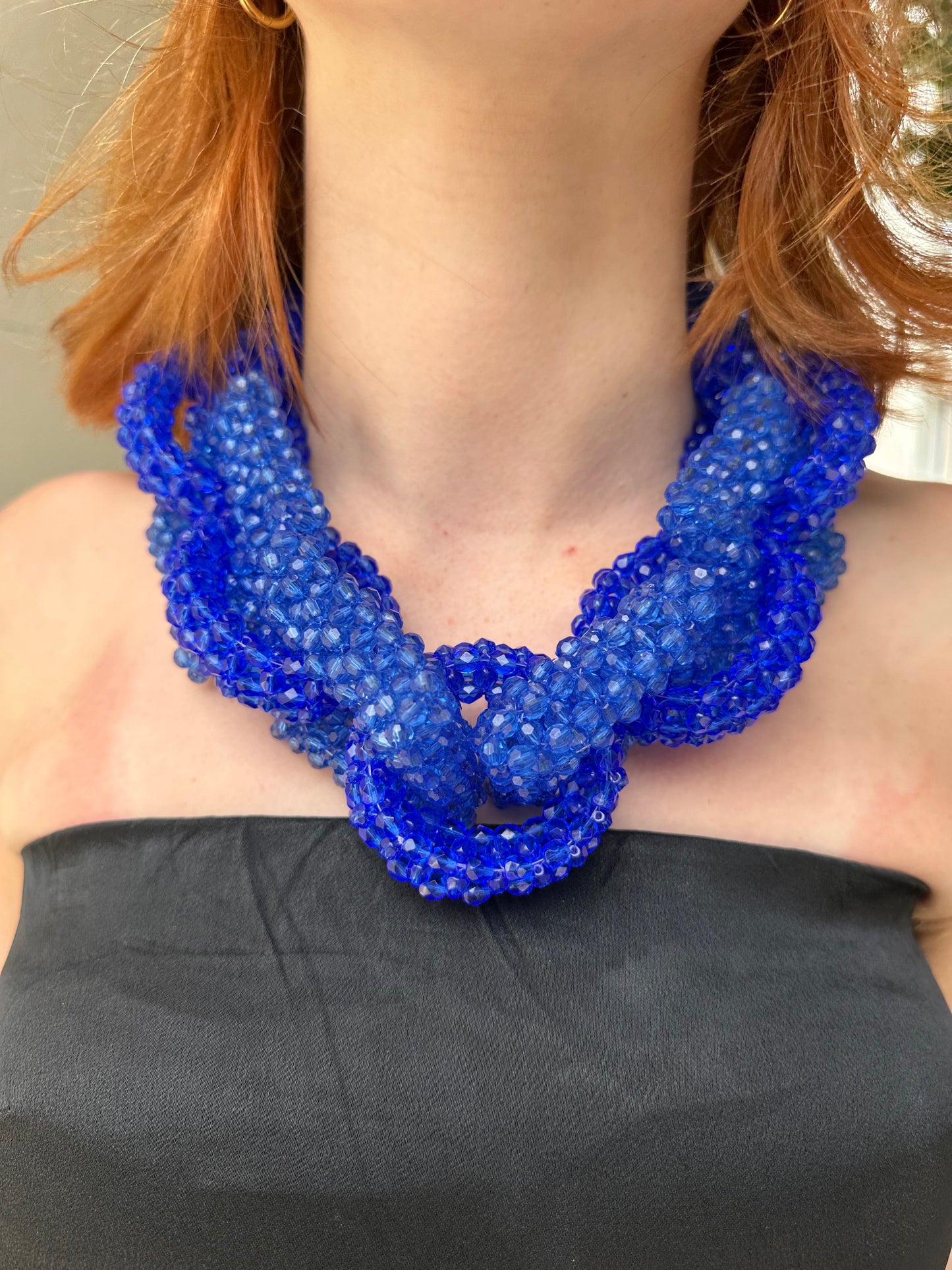 Dries van Noten Blue Glass Necklace