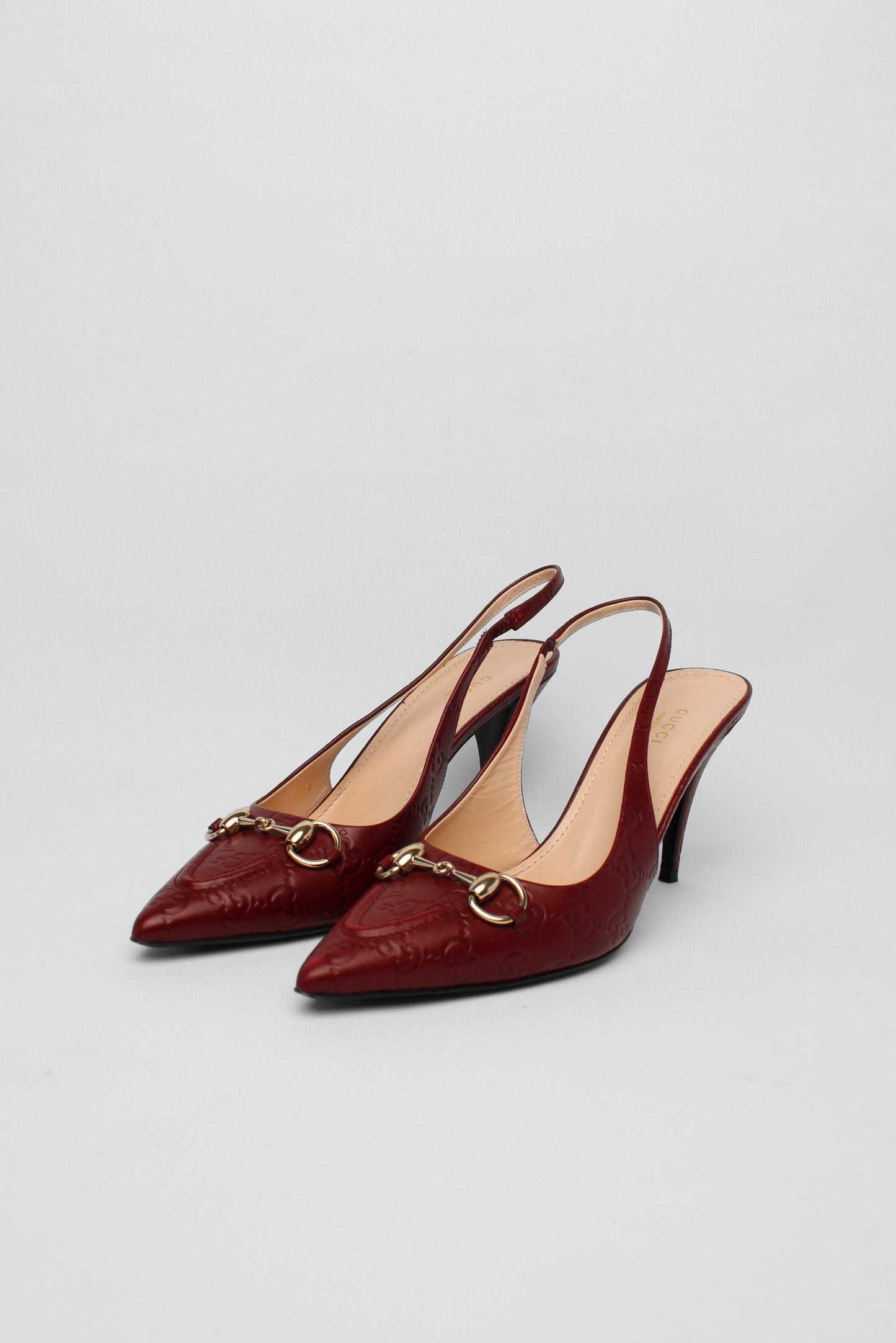 Gucci Horsebit Burgundy Slingbacks Size 39