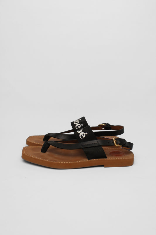 Chloe Logo Sandals Size 40