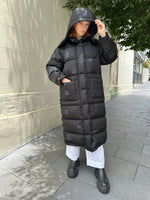 Chanel Black Logo Puffer Coat Size 38