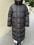 Chanel Black Logo Puffer Coat Size 38