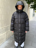 Chanel Black Logo Puffer Coat Size 38