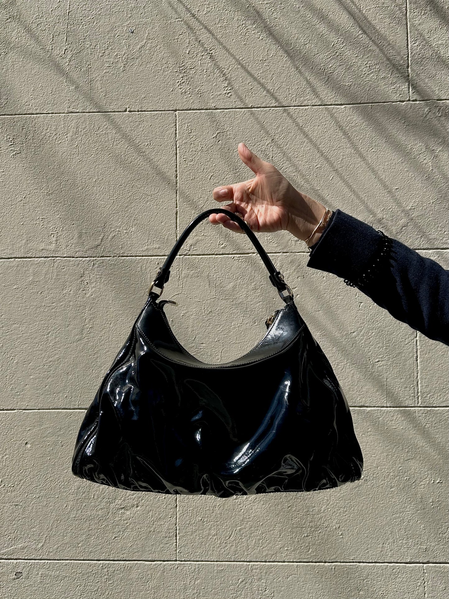 Gucci Black Patent Handbag