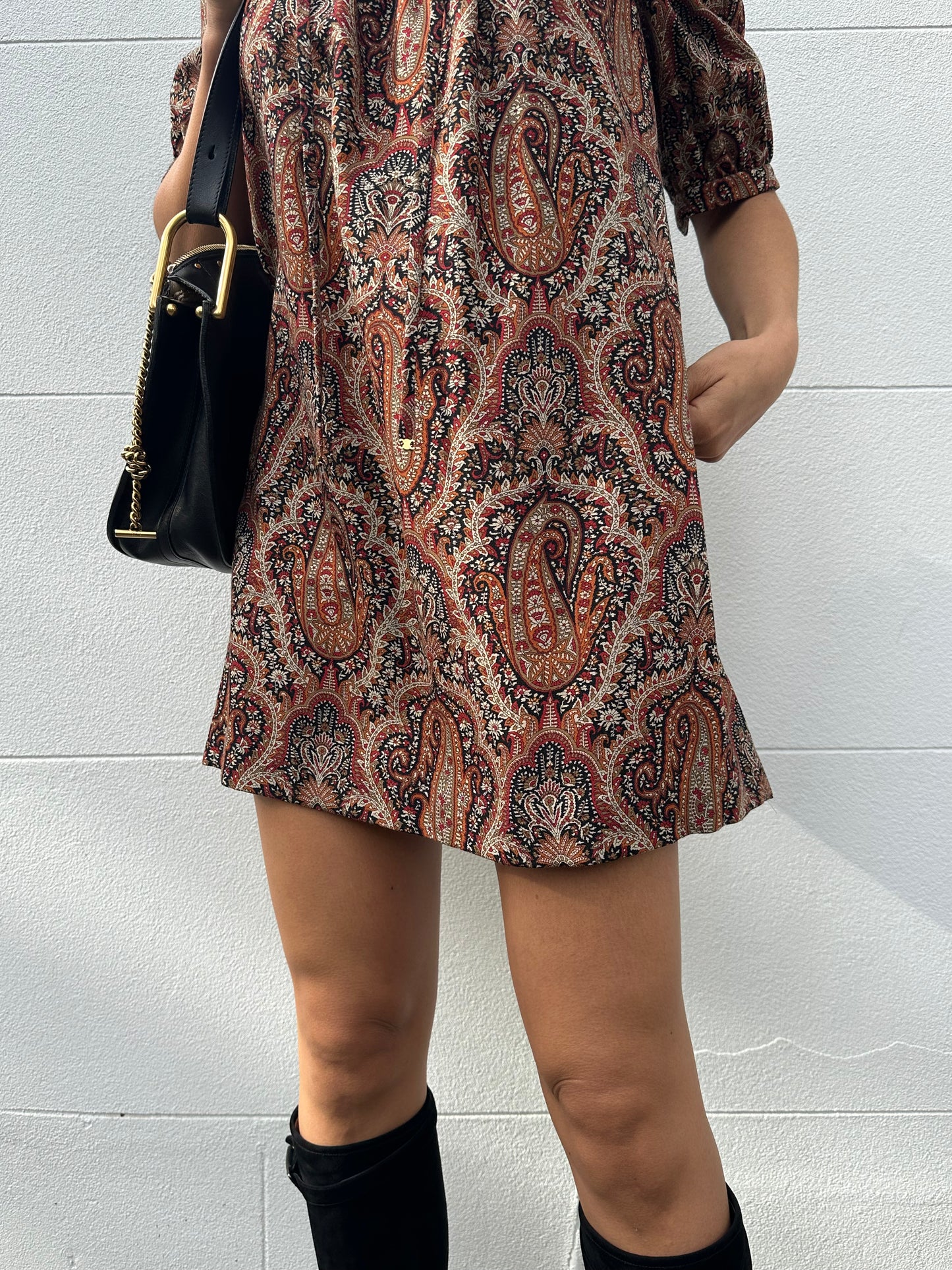 Celine Paisley Mini Dress Size 34
