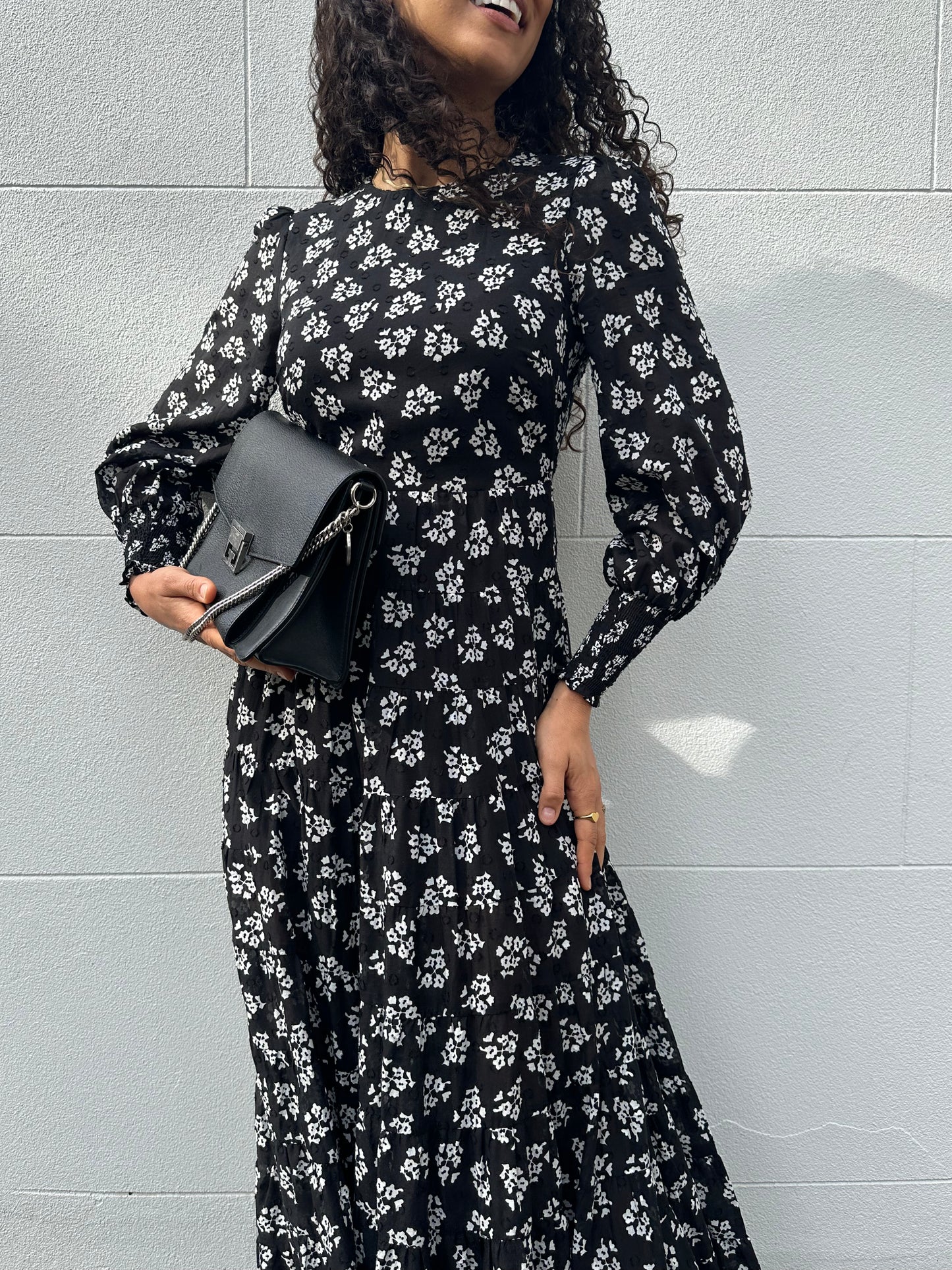 Rixo Black/White Print Dress Size XXS