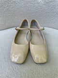 Aeyde Cream Patent Flats Size 39