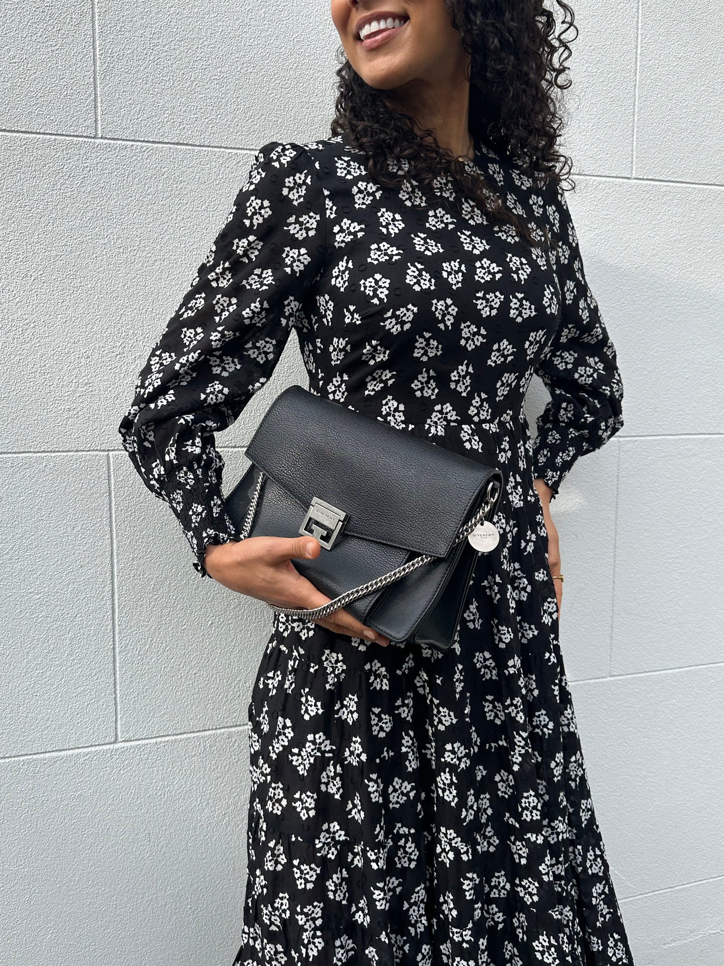 Rixo Black/White Print Dress Size XXS