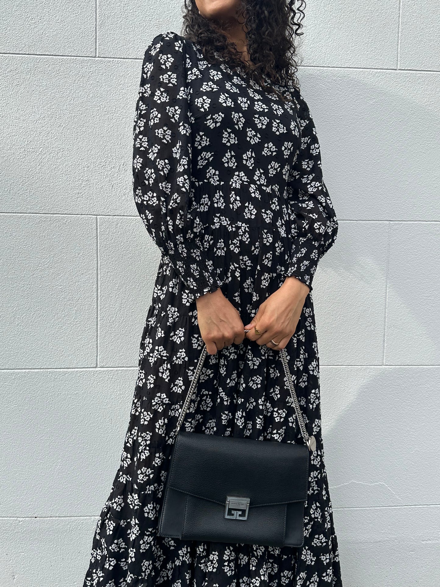 Rixo Black/White Print Dress Size XXS
