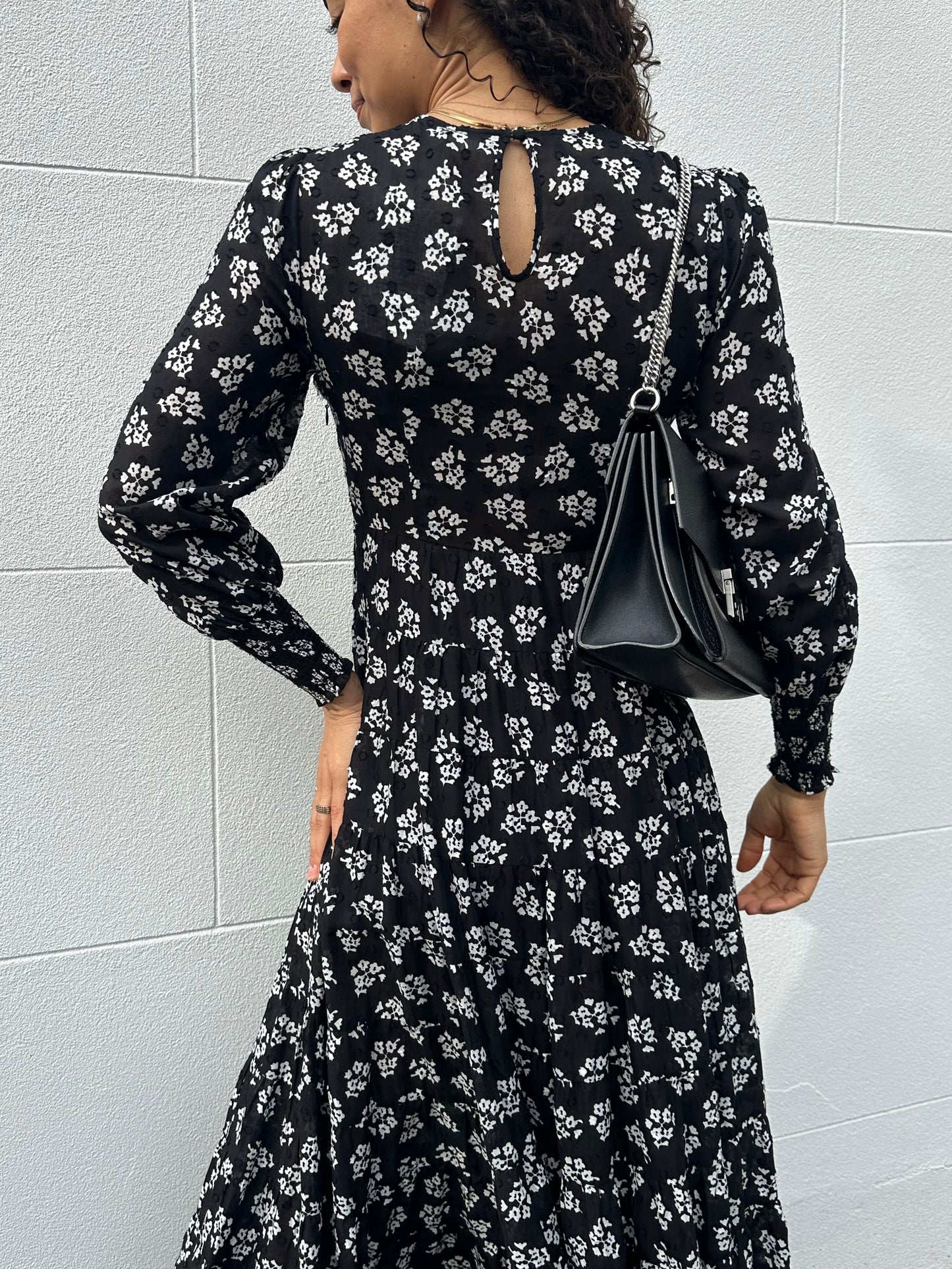 Rixo Black/White Print Dress Size XXS