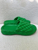 Bottega Veneta Green Mule Slides Size 41