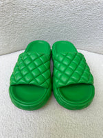 Bottega Veneta Green Mule Slides Size 41