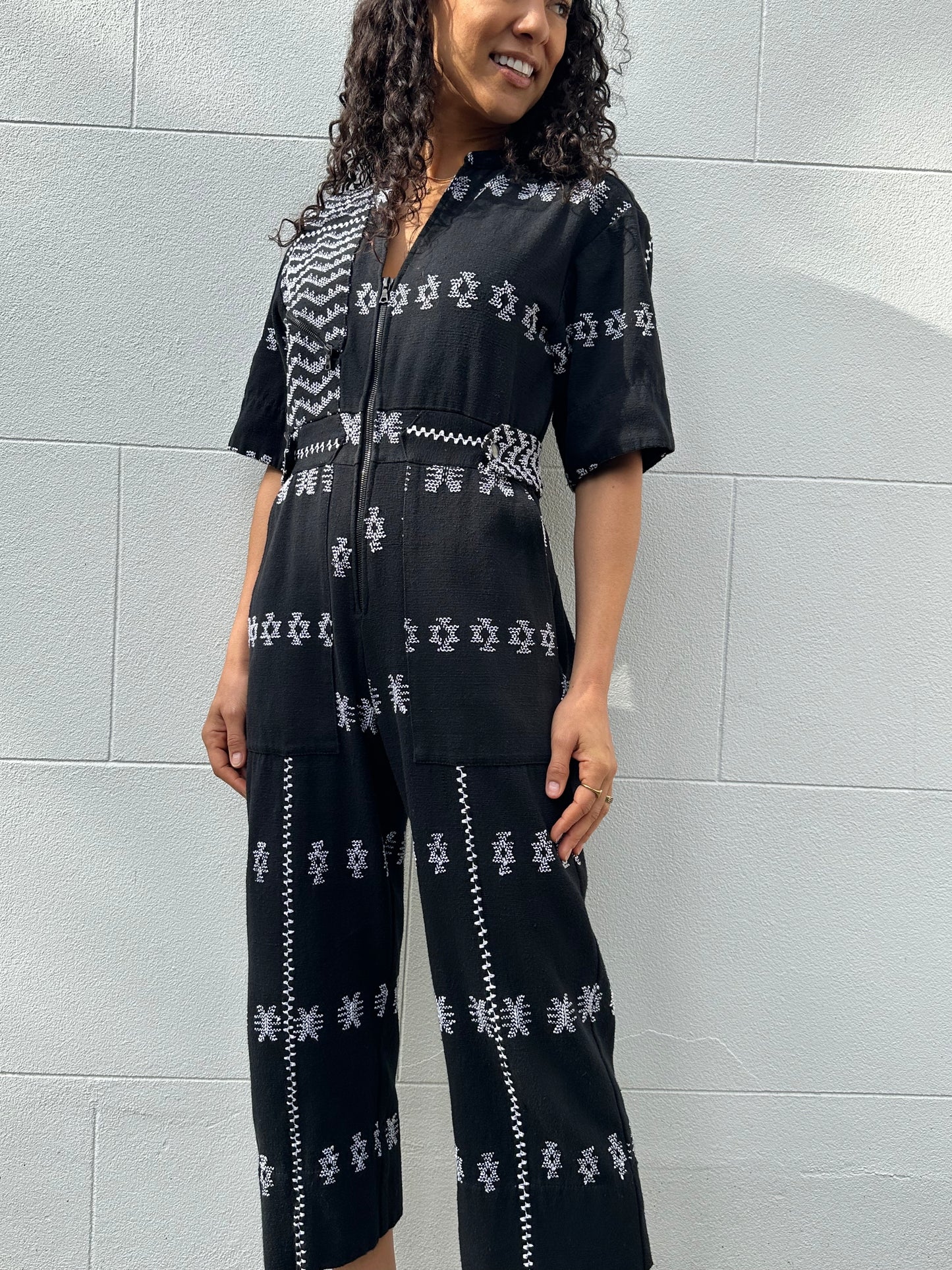 Pippa Holt Black/White Jumpsuit Size M